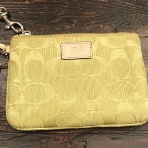 Coach wristlet light green
